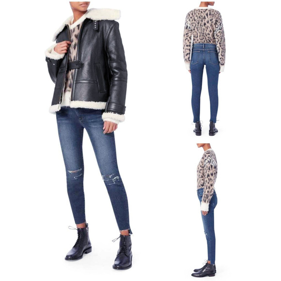 FRAME DENIM "le high skinny stretch" raw distressed anthropologie jeans $238 28 - Picture 4 of 11